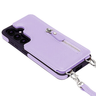 Samsung S25 Plus - Paars - Back Cover met Koord