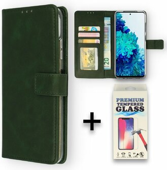S22 Plus - Book Case &amp;amp; Glas - Groen