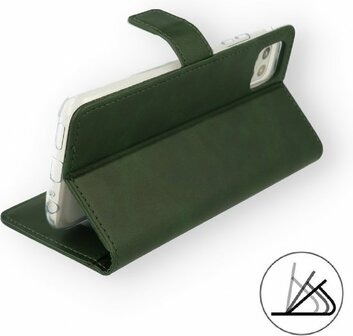 S22 Plus - Book Case &amp;amp; Glas - Groen
