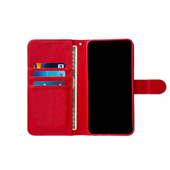 Samsung S25 Plus - Rood - Book Case &amp;amp; Glas