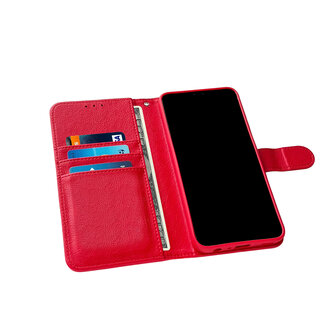 Samsung S25 Plus - Rood - Book Case &amp;amp; Glas