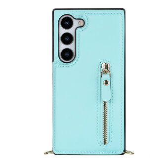 Samsung S23 Plus Turquoise - Back Cover met Koord