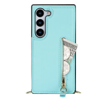 Samsung S23 Plus Turquoise - Back Cover met Koord