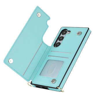 Samsung S23 Plus Turquoise - Back Cover met Koord