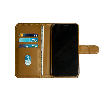 Oppo A79 - Book Case &amp;amp; Glas - Bruin