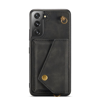 Samsung S22 Plus Charcoal Gray - Back Cover met Koord