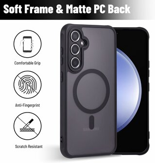 Samsung S25 - Matte MagSafe Armor - Zwart