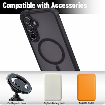 Samsung S25 - Matte MagSafe Armor - Zwart