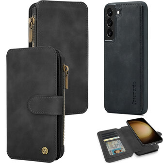 Samsung S24 Charcoal Gray - 2 in 1 Book Case met Rits