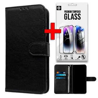 Samsung S25 Plus - Zwart - Book Case &amp;amp; Glas