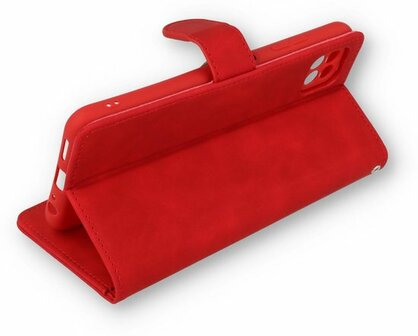Samsung S21 FE Crimson Red &amp;amp; Glas - Book Case