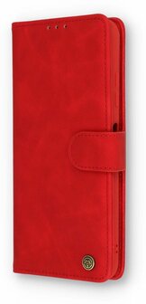 Samsung S21 FE Crimson Red &amp;amp; Glas - Book Case