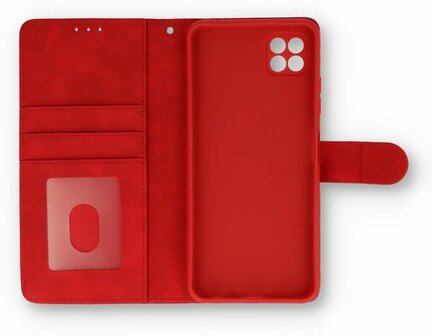 Samsung S21 FE Crimson Red &amp;amp; Glas - Book Case