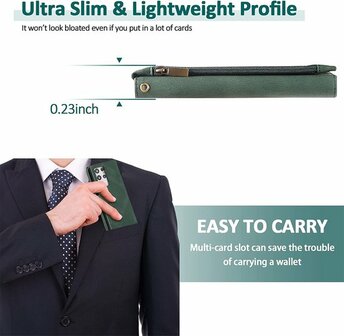 Samsung S22 Ultra Groen - Book Case met Rits &amp;amp; Extra Vakken