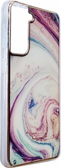 Samsung S21 FE - Marmer Back Cover - Twister