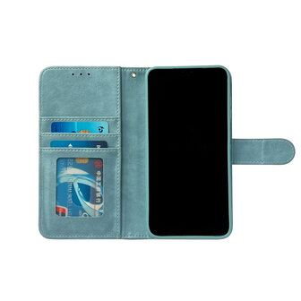 Samsung S25 - Licht Blauw - HQ Book Case &amp;amp; Glas