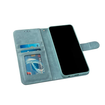 Samsung S25 - Licht Blauw - HQ Book Case &amp;amp; Glas