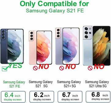 Samsung S21 FE - Siliconen Back Cover - Zwart