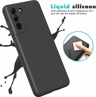 Samsung S21 FE - Siliconen Back Cover - Zwart