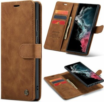 Samsung S22 Ultra Sienna Brown - 2 in 1 Book Case