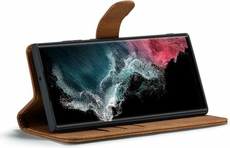 Samsung S22 Ultra Sienna Brown - 2 in 1 Book Case