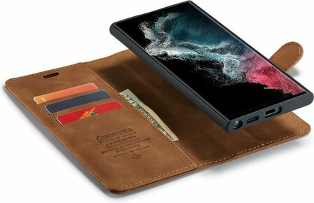 Samsung S22 Ultra Sienna Brown - 2 in 1 Book Case