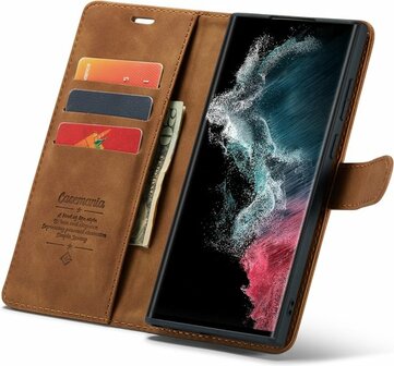 Samsung S22 Ultra Sienna Brown - 2 in 1 Book Case
