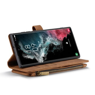 Samsung S25 Ultra - Sienna Brown - Book Case met Rits