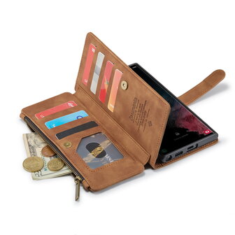 Samsung S25 Ultra - Sienna Brown - Book Case met Rits