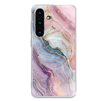 Samsung S25 Plus - Roze - Marmer MagSafe Back Cover