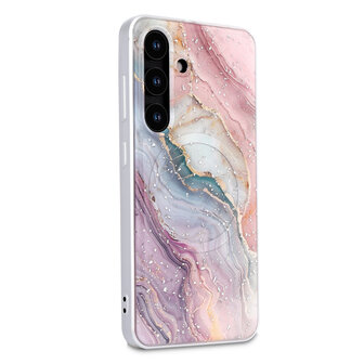 Samsung S25 Plus - Roze - Marmer MagSafe Back Cover