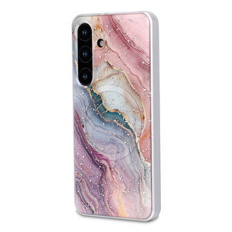 Samsung S25 Plus - Roze - Marmer MagSafe Back Cover