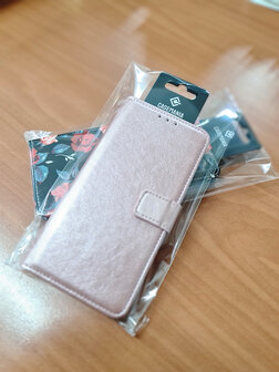 Samsung S25 Plus - Rosegoud - Book Case &amp;amp; Glas