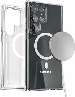 Samsung S23 Ultra Transparant - Anti Shock - Geschikt voor Magsafe