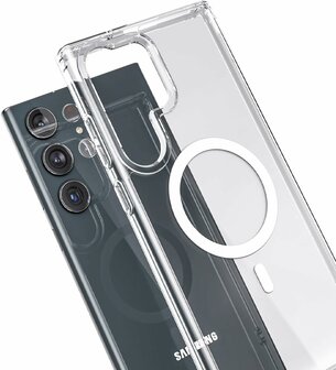 Samsung S23 Ultra Transparant - Anti Shock - Geschikt voor Magsafe