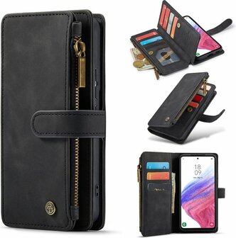 Samsung S22 Charcoal Gray - Book Case met Rits