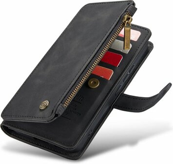Samsung S22 Charcoal Gray - Book Case met Rits