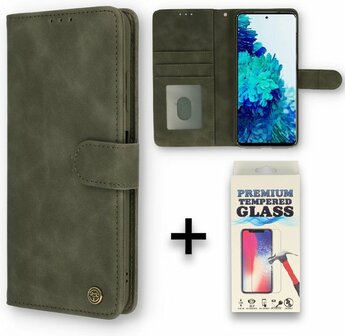 Samsung S21 FE Shadow Gray &amp;amp; Glas - Book Case