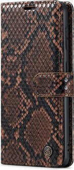 Samsung S21 FE Bruin - Slangen Book Case
