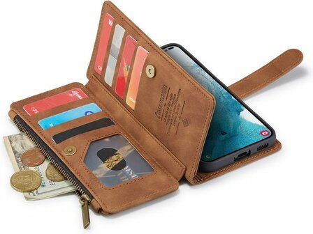 Samsung S22 Plus Sienna Brown - Book Case met Rits