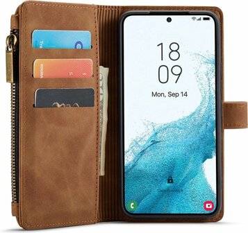 Samsung S22 Plus Sienna Brown - Book Case met Rits