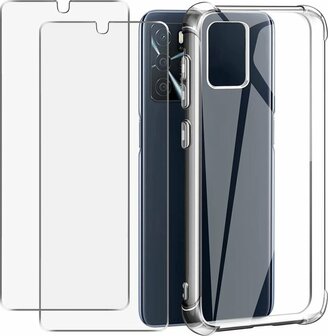 Oppo A54S - Anti Shock &amp;amp; 2x Glas - Transparant