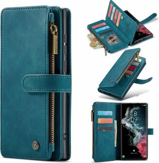 Samsung S22 Ultra Emerald Green - Book Case met Rits