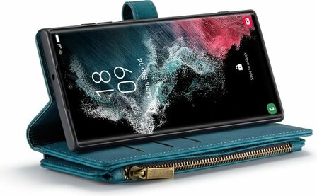Samsung S22 Ultra Emerald Green - Book Case met Rits