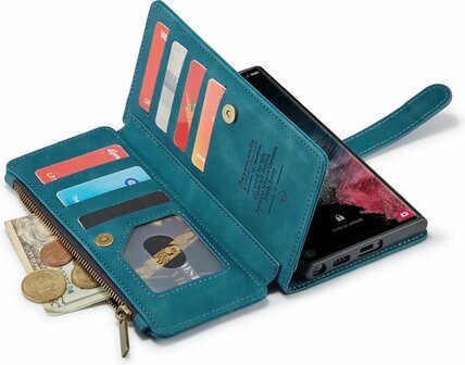 Samsung S22 Ultra Emerald Green - Book Case met Rits