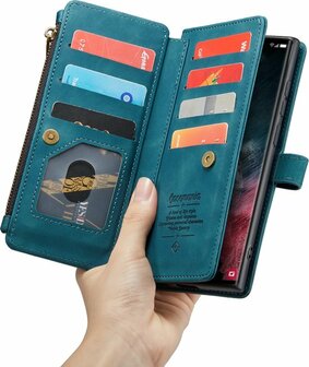 Samsung S22 Ultra Emerald Green - Book Case met Rits