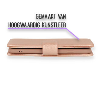 Oppo A79 - Book Case &amp;amp; Glas - Rosegoud