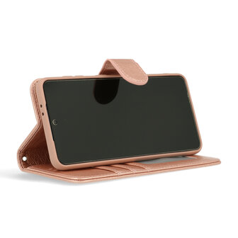 Oppo A79 - Book Case &amp;amp; Glas - Rosegoud