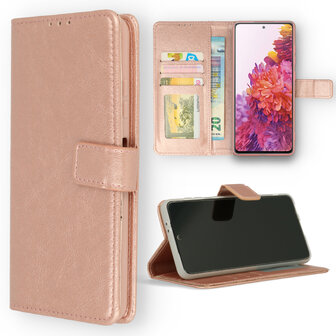 Samsung S21 FE - Book Case - Rosegoud