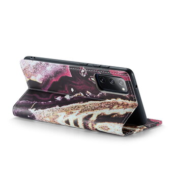 Samsung S21 FE Magenta Eudialyte - Marmer Book Case